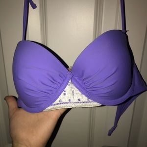 Purple Bandeau Bathing Suit